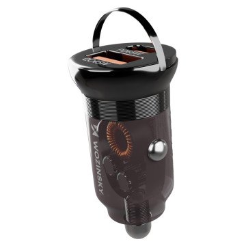 Wozinsky 65W Car Charger USB-C PD 65W / USB-A 45W QC 3.0 - Black Wozinsky 65W Car Charger USB-C PD 65W / USB-A 45W QC 3.0 - Black