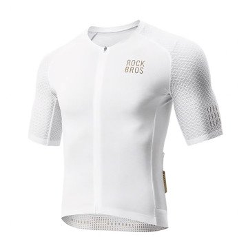 Rockbros YDDX011 Diamond Short Sleeve Cycling Jersey Size S - White