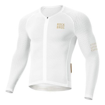 Rockbros YDCX008 Diamond Long Sleeve Cycling Jersey Size S - White