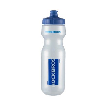 Rockbros 750 ml Bicycle Bottle - Transparent with Blue Mouthpiece