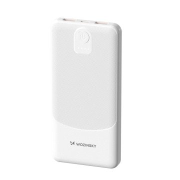 Powerbank Wozinsky Wpower WPBBK-3 10000 mAh 10W 2x USB-A 2A - white