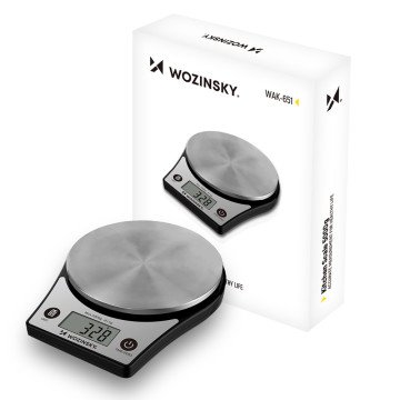 Wozinsky WAK-651 Kitchen Scale with LCD Display up to 5 kg - Black