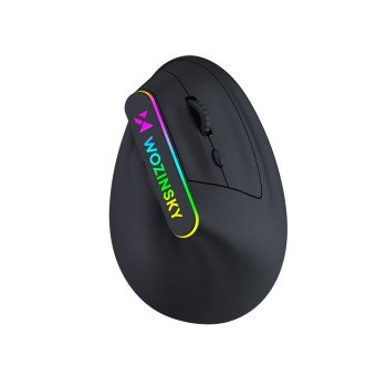 Wozinsky WMG-1164 Wireless Vertical Ergonomic Gaming Mouse 3600 DPI with RGB Backlight - Black
