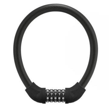 Rockbros RKS870-BK bicycle lock with code, steel cable, 85 cm - black