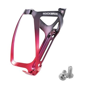Rockbros RKL02 Aluminum Bottle Cage - Black and Red Rockbros RKL02 Aluminum Bottle Cage - Black and Red
