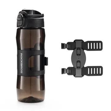 Rockbros S550H-1 700 ml Thermal Bottle with Magnetic Holder and Mounting Strap - Black Rockbros S550H-1 700 ml Thermal Bottle with Magnetic Holder and Mounting Strap - Black