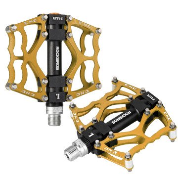 Rockbros JT201012LG 2010-12L Aluminum Platform Bicycle Pedals - Gold Rockbros JT201012LG 2010-12L Aluminum Platform Bicycle Pedals - Gold
