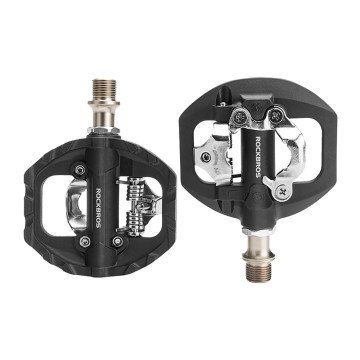 Rockbros M108 Nylon Half-Lock Double-Sided Bicycle Pedals - Black Rockbros M108 Nylon Half-Lock Double-Sided Bicycle Pedals - Black
