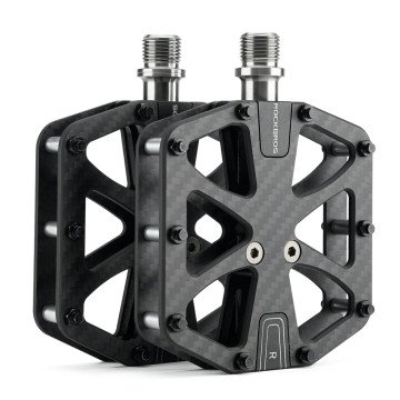 Rockbros C525 Carbon Fiber Platform Bike Pedals - Black Rockbros C525 Carbon Fiber Platform Bike Pedals - Black