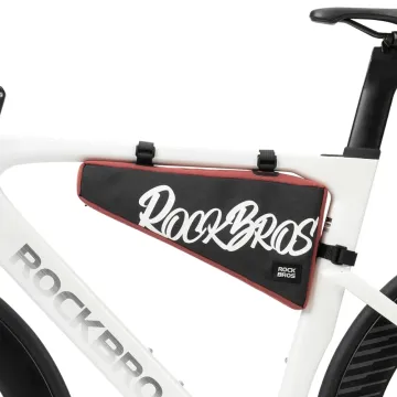 Rockbros G008 Flash Journey Triangle Frame Bike Bag XL 1.9 l - Black and Red Rockbros G008 Flash Journey Triangle Frame Bike Bag XL 1.9 l - Black and Red
