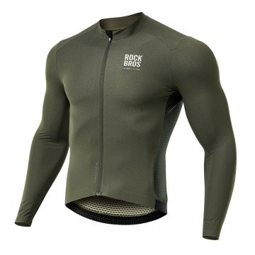Rockbros 15220003003 ROAD TO SKY men's cycling jersey long sleeve M - green