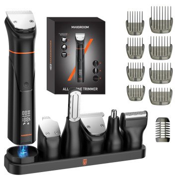 MAXGROOM JK-666 6-in-1 trimmer for beard, hair, body, nose and ears IPX6 - black