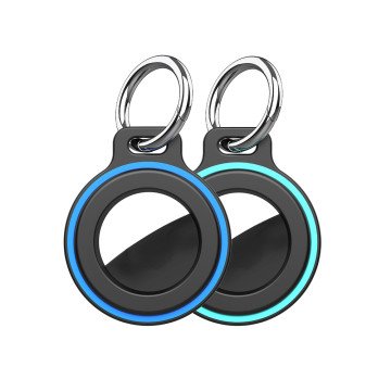 Airtag case with spring buckle, set of 2 - black Airtag case with spring buckle, set of 2 - black
