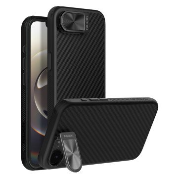 Nillkin CarboProp Magnetic Case with Camera Cover and Stand for iPhone 16e / 17e - Black