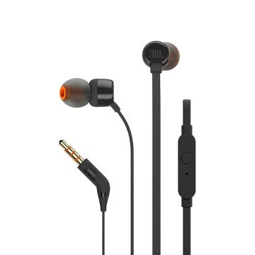 JBL Tune 110 in-ear headphones with 3.5mm mini jack and remote control - black - OUTLET