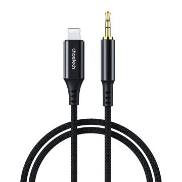Choetech AUX009 Lighting / mini jack 3.5mm cable 2 m - black Choetech AUX009 Lighting / mini jack 3.5mm cable 2 m - black