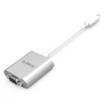 Orico PTAV USB-C - VGA adapter and 3.5 mm Full HD mini jack 0.15 m - silver Orico PTAV USB-C - VGA adapter and 3.5 mm Full HD mini jack 0.15 m - silver