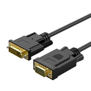 Orico XD-DITV cable DVI 24+1 VGA Full HD adapter 5 m - black Orico XD-DITV cable DVI 24+1 VGA Full HD adapter 5 m - black
