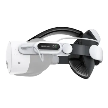BoboVR E3 Pro Head Strap with Battery for Meta Quest 3 and 3S - White and Black BoboVR E3 Pro Head Strap with Battery for Meta Quest 3 and 3S - White and Black