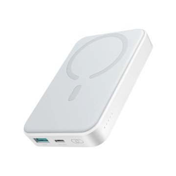 Joyroom JR-W020 Powerbank 20W 10000mAh MagSafe + USB-C - USB-C cable 0.25m - white Joyroom JR-W020 Powerbank 20W 10000mAh MagSafe + USB-C - USB-C cable 0.25m - white