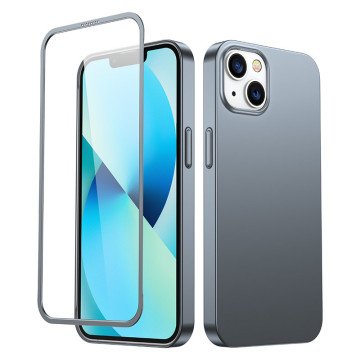 Joyroom 360 Full Case front and back cover for iPhone 13 + tempered glass screen protector grey (JR-BP927 tranish) Joyroom 360 Full Case front and back cover for iPhone 13 + tempered glass screen protector grey (JR-BP927 tranish)