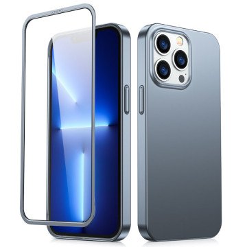 Joyroom 360 Full Case front and back cover for iPhone 13 Pro + tempered glass screen protector grey (JR-BP935 tranish) Joyroom 360 Full Case front and back cover for iPhone 13 Pro + tempered glass screen protector grey (JR-BP935 tranish)