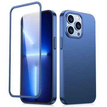 Joyroom 360 Full Case front and back cover for iPhone 13 Pro Max + tempered glass screen protector blue (JR-BP928 blue) Joyroom 360 Full Case front and back cover for iPhone 13 Pro Max + tempered glass screen protector blue (JR-BP928 blue)