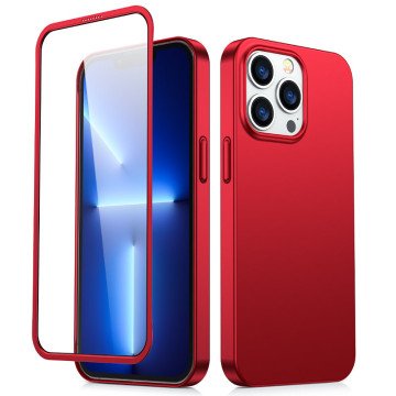 Joyroom 360 Full Case front and back cover for iPhone 13 Pro Max + tempered glass screen protector red (JR-BP928 red) Joyroom 360 Full Case front and back cover for iPhone 13 Pro Max + tempered glass screen protector red (JR-BP928 red)