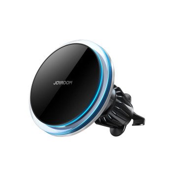Joyroom car phone holder with 15W Qi inductive charger (MagSafe compatible) for air vent, silver (JR-ZS291) - OUTLET Joyroom car phone holder with 15W Qi inductive charger (MagSafe compatible) for air vent, silver (JR-ZS291) - OUTLET