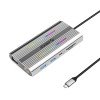 Orico XDR 12in1 RGB USB-C Docking Station USB-A USB-C PD 100W 2x HDMI 4K 60Hz VGA RJ45 Gigabit SD and microSD Card Reader - Gray