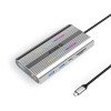 Orico XDR 12in1 RGB USB-C Docking Station USB-A USB-C 2x HDMI 4K 60 Hz DisplayPort 4K 60 Hz RJ45 Gigabit PD 100W SD and microSD Card Reader - Silver