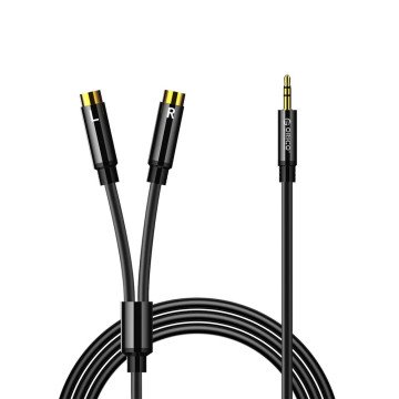 Orico AXRF audio cable mini jack 3.5 mm to 2x RCA female 5 m - black Orico AXRF audio cable mini jack 3.5 mm to 2x RCA female 5 m - black