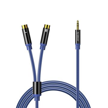 Orico AXRF audio cable mini jack 3.5 mm to 2x RCA female 2 m - blue Orico AXRF audio cable mini jack 3.5 mm to 2x RCA female 2 m - blue
