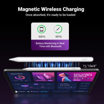 Ugreen LP653 stylus with wireless charging for iPad tablets - white