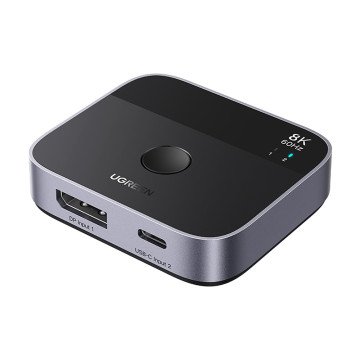 Ugreen DisplayPort/USB-C to USB-C Switch - Gray