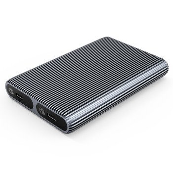 Orico AM2C3-2N Dual Disk Caddy for Two M.2 NVME USB-C 3.2 10Gb/s Drives - Gray
