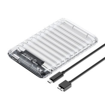 Orico 2139U3-V1 2.5" HDD/SSD USB Micro-B 5Gb/s Disk Drive - Transparent