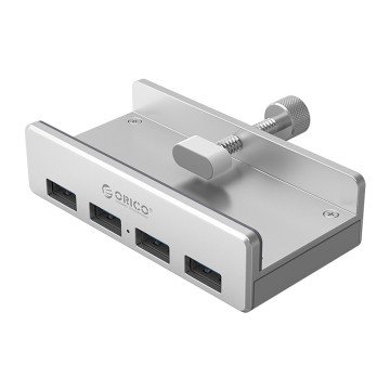 Orico MH4PU Hub Clamp-Mounted 4x USB-A 3.0 - Silver