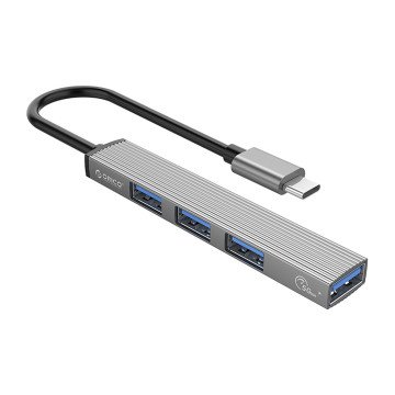 Orico AH-13 USB-C Hub Docking Station 1x USB-A 3.0 + 3x USB-A 2.0 - Gray Orico AH-13 USB-C Hub Docking Station 1x USB-A 3.0 + 3x USB-A 2.0 - Gray