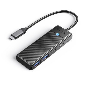 Hub USB-C Orico PAPW2AC-C3 docking station 2x USB-A 3.0 + 2x USB-C 3.0 - black Hub USB-C Orico PAPW2AC-C3 docking station 2x USB-A 3.0 + 2x USB-C 3.0 - black