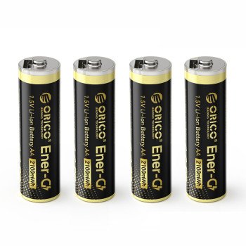 Orico Ener-G EG5C Lithium Battery 1.5V 2100mWh AA USB-C Rechargeable Battery with Charging Cable 4 pcs.