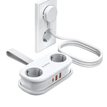 Orico AP3 20W GaN 5in1 Power Strip 2x AC + 2x USB-A + 1x USB-C - White Orico AP3 20W GaN 5in1 Power Strip 2x AC + 2x USB-A + 1x USB-C - White