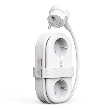 Orico AP3 65W GaN 6in1 Power Strip 2x AC + 2x USB-A + 2x USB-C - White Orico AP3 65W GaN 6in1 Power Strip 2x AC + 2x USB-A + 2x USB-C - White