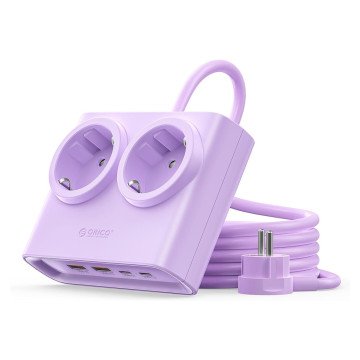 Orico PDC25 25W 6in1 Power Strip 2x AC + 2x USB-A + 2x USB-C - Purple Orico PDC25 25W 6in1 Power Strip 2x AC + 2x USB-A + 2x USB-C - Purple
