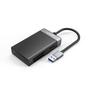 Orico CL4D-A3 USB-A 3.0 SD microSD CF MS 5 Gb/s Memory Card Reader - Black and Silver Orico CL4D-A3 USB-A 3.0 SD microSD CF MS 5 Gb/s Memory Card Reader - Black and Silver