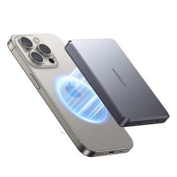 Joyroom JR-PBM08 Pro 10000mAh 20W Powerbank with 15W Inductive Charging Ultra-Thin - Gray