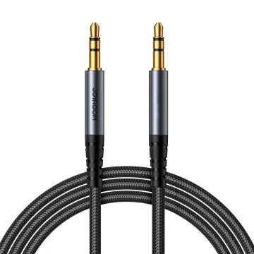 Joyroom stereo audio cable AUX 3.5 mm mini jack 1.2m black (SY-A08) Joyroom stereo audio cable AUX 3.5 mm mini jack 1.2m black (SY-A08)