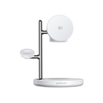 Joyroom JR-W23 Qi2 4-in-1 desktop charger with built-in inductive night light - white Joyroom JR-W23 Qi2 4-in-1 desktop charger with built-in inductive night light - white