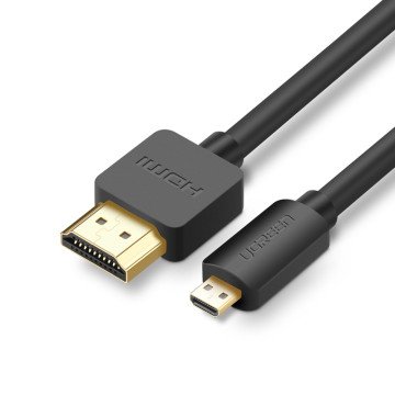 Ugreen cable Micro HDMI - HDMI cable 3m black (HD127) Ugreen cable Micro HDMI - HDMI cable 3m black (HD127)