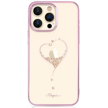 Silicone case with Swarovski crystals Kingxbar Wish Series for iPhone 14 Plus - pink Silicone case with Swarovski crystals Kingxbar Wish Series for iPhone 14 Plus - pink